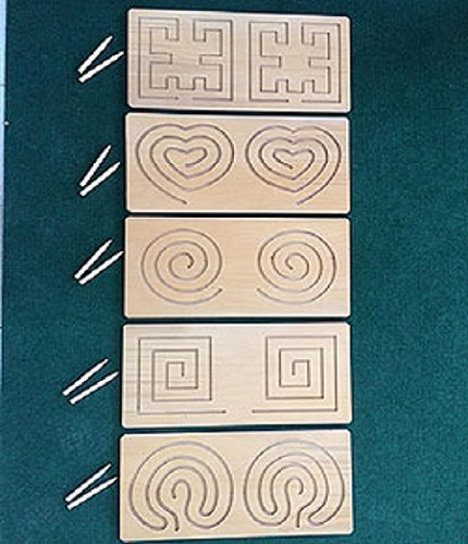 Детский комплект дидактических лабиринтов (тандем-доски)  фото 1