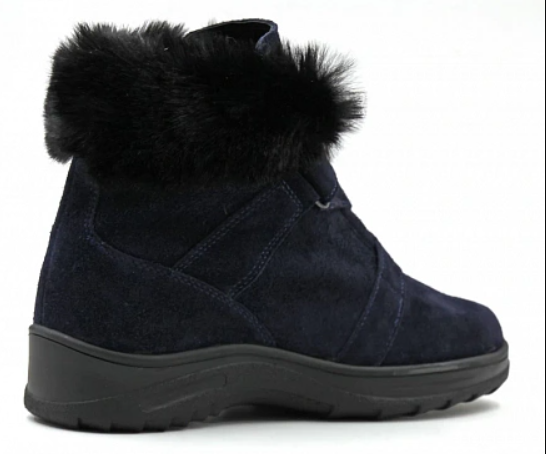 Ботинки ортопедические женские зимние Ортомода 82411-С-907 ЛС синие увеличенной полноты велюр фото 4