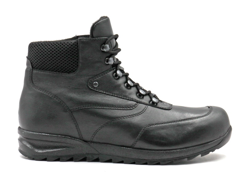 Ботинки ортопедические мужские демисезонные Ортомода 9186-X-101-CP черные увеличенной полноты фото 2