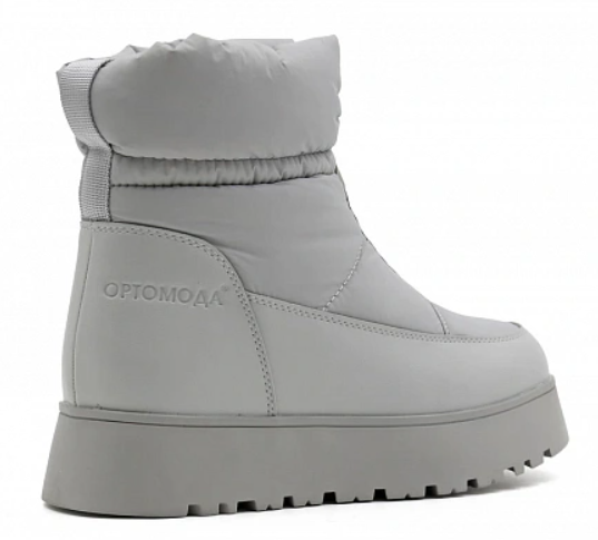 Обувь ортопедическая сложная на утепленной подкладке дутики  женские цв.серый 88002-Т-904 фото 3