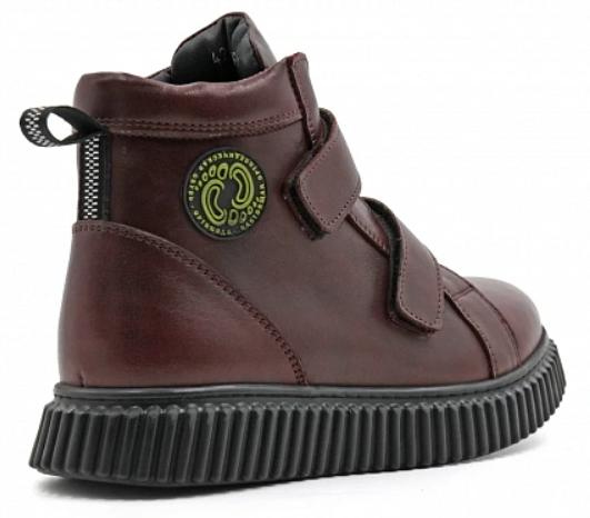 Ботинки ортопедические утепленные детские Ортомода 42527-Х-126 бордовые на липучках фото 5