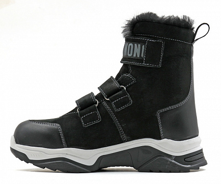 Ботинки ортопедические подростковые зимние Ортомода 43057-Н-201 черные нубук с мехом фото 2