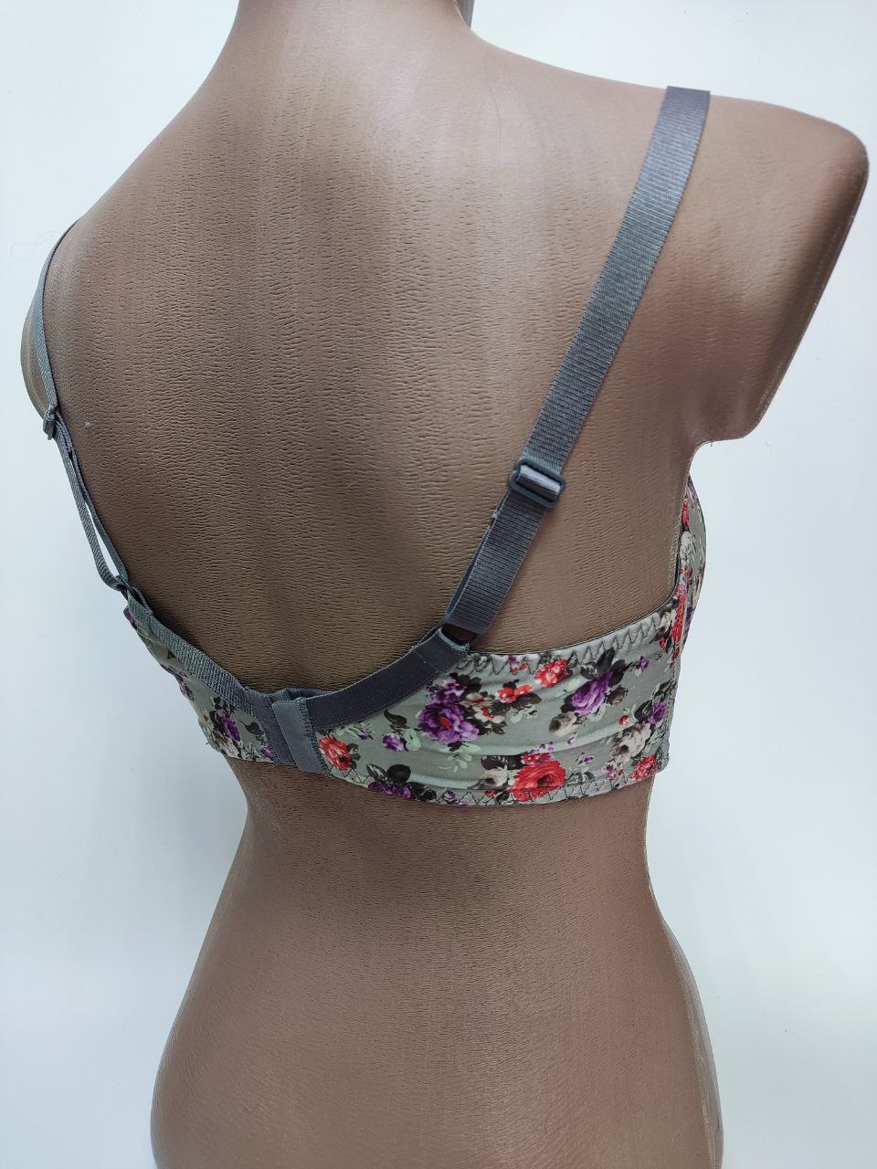 Бюстгальтер после мастэктомии  Цветы на сером ЛФ0907-1 П180 фото 3