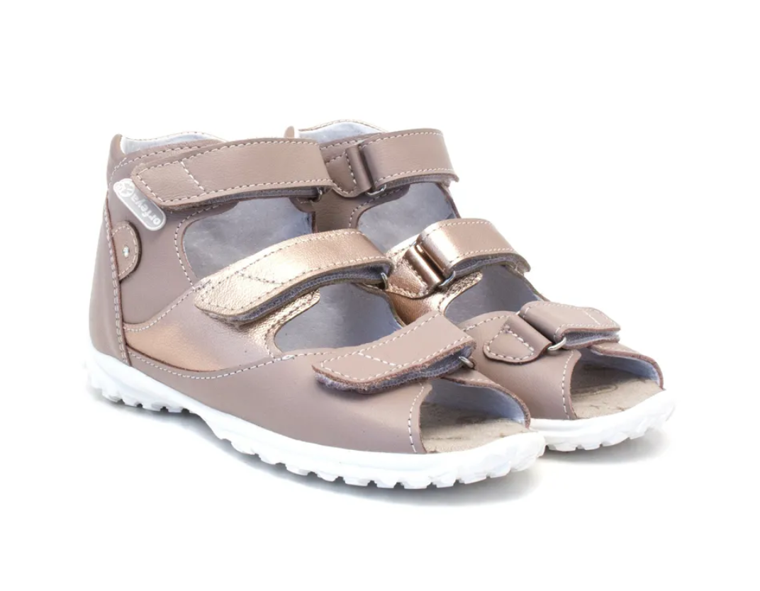 Сандалии ортопедические детские с открытым носом Орфея Б3-197-107-273-1 цвет розово/золотой фото 4