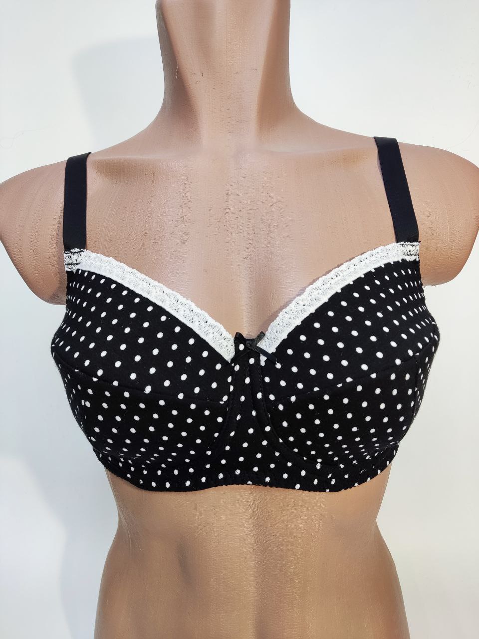 Бюстгальтер после мастэктомии Черное с белыми точками 0860-1 П01 фото 2