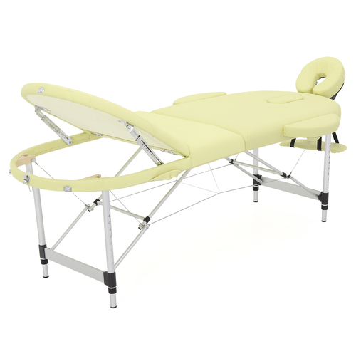 Массажный стол складной MED-MOS JFAL03 3-х секционный, овал, алюминиевая рама фото 13
