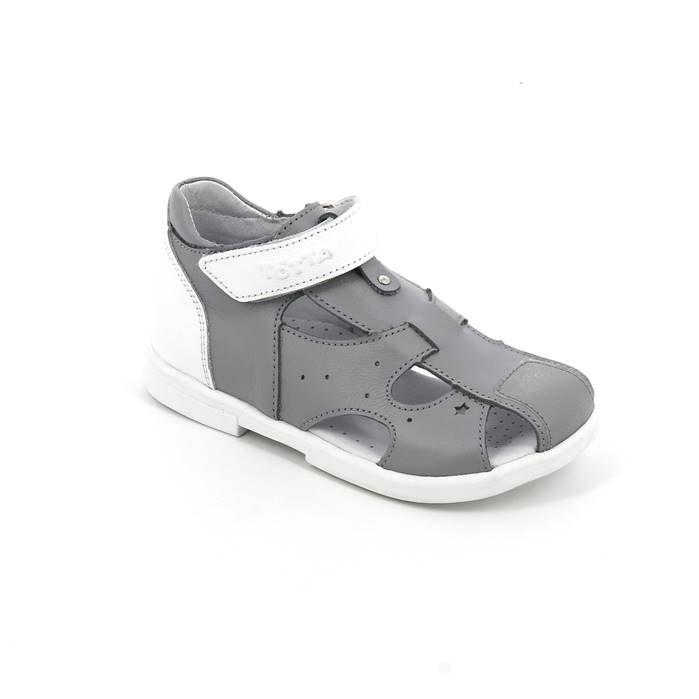 Туфли летние  детские закрытый нос ц. серый/белый 069-КП-01,99 фото 1